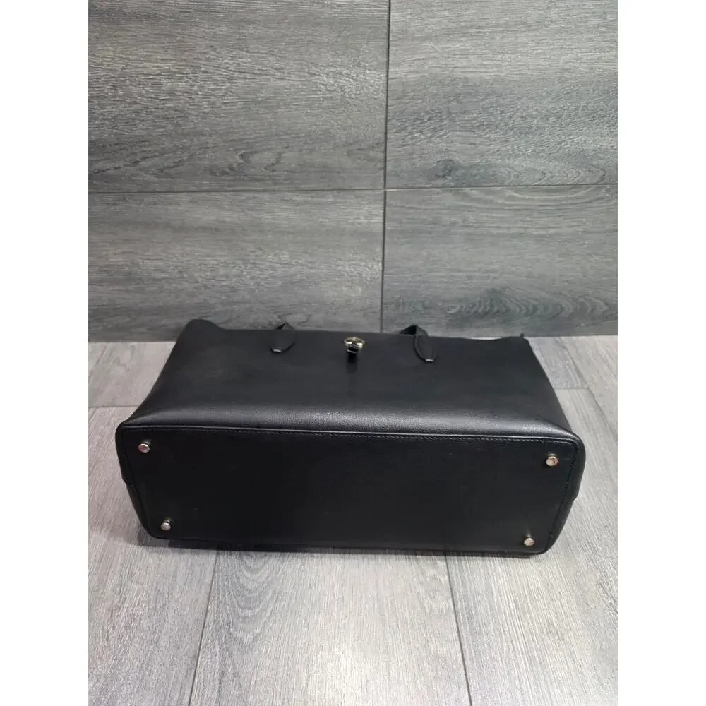 Kate Spade Adel Large Black Leather Top Zip shoulder Handbag bag B000794